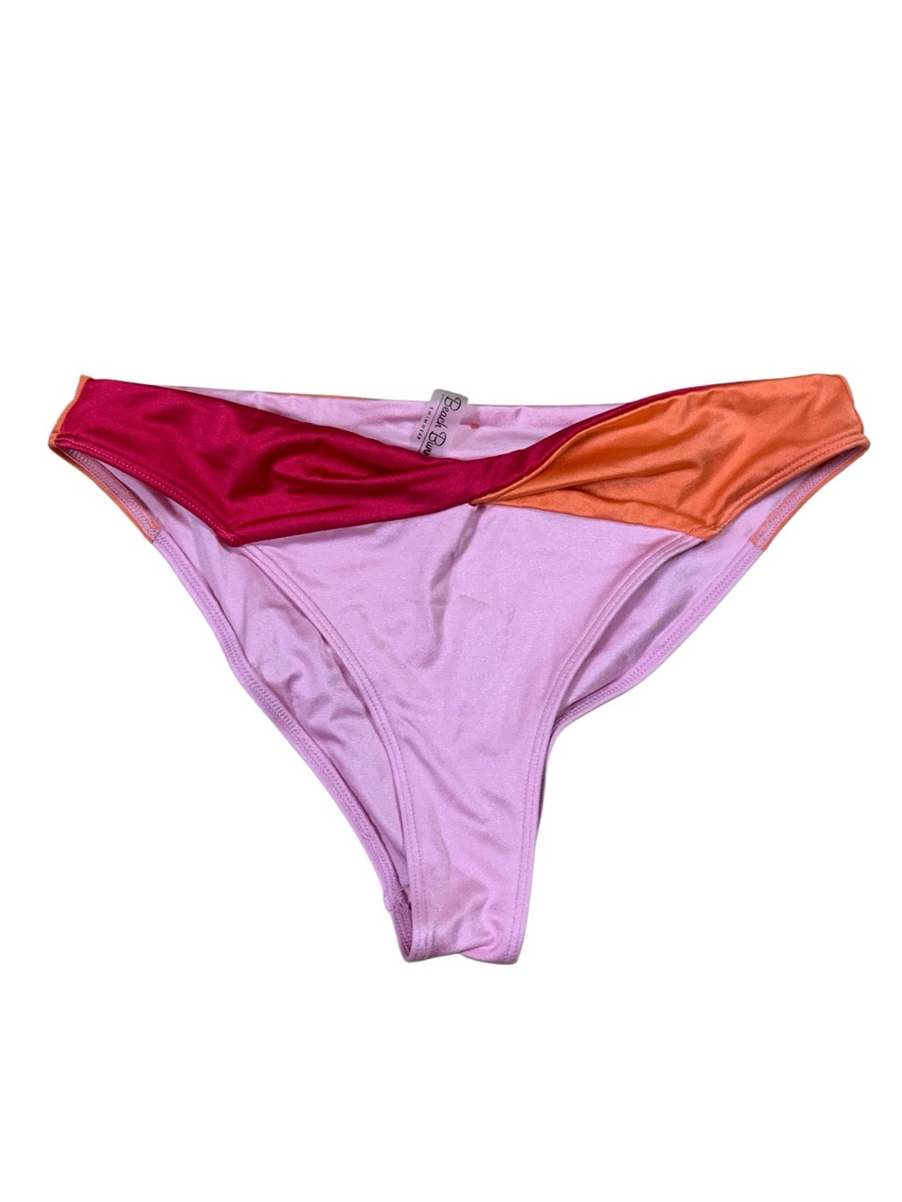 Beach Bunny Pink Orange Colorblock Bikini Bottom Y2K Resort Swimwear S
